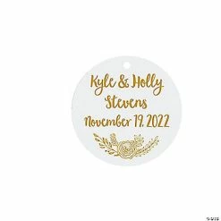 Budget 😉 Personalized Floral Favor Tags - 24 Pc. 🎉