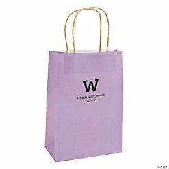 Best Pirce 😀 6 1/2" x 9" Medium Hot Pink Personalized Monogram Kraft Paper Gift Bags - 48 Pc. 😉
