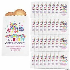 Flash Sale ⌛ Personalized 🍬 Candy World Paper Treat Bags - 50 Pc. 👏