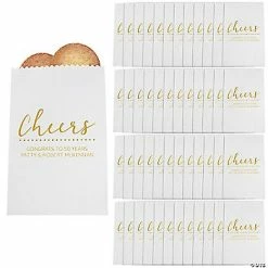 Best Sale 🌟 Personalized Cheers Paper Treat Bags - 50 Pc. 🌟