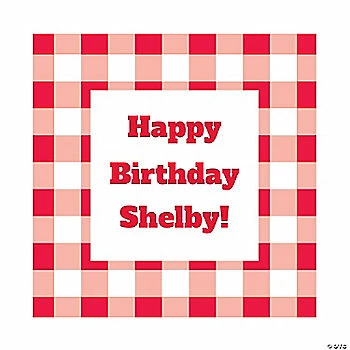 Discount ⌛ Personalized Gingham Plaid Favor Stickers 🛒