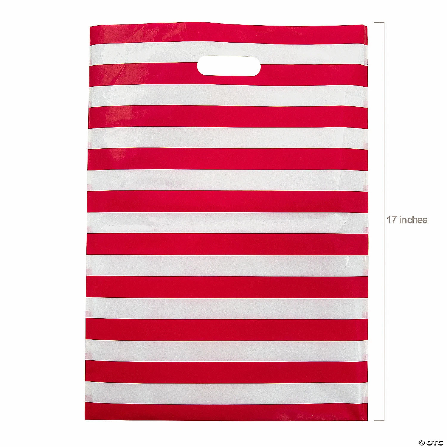 Best reviews of π 17" x 12" Red & White Striped Plastic Treat Bags - 50 Pc. π - Image 2