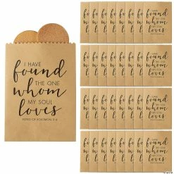 Top 10 🎁 5 3/4" x 8" Bulk Religious Wedding Kraft Paper Treat Bags - 50 Pc. 🔔