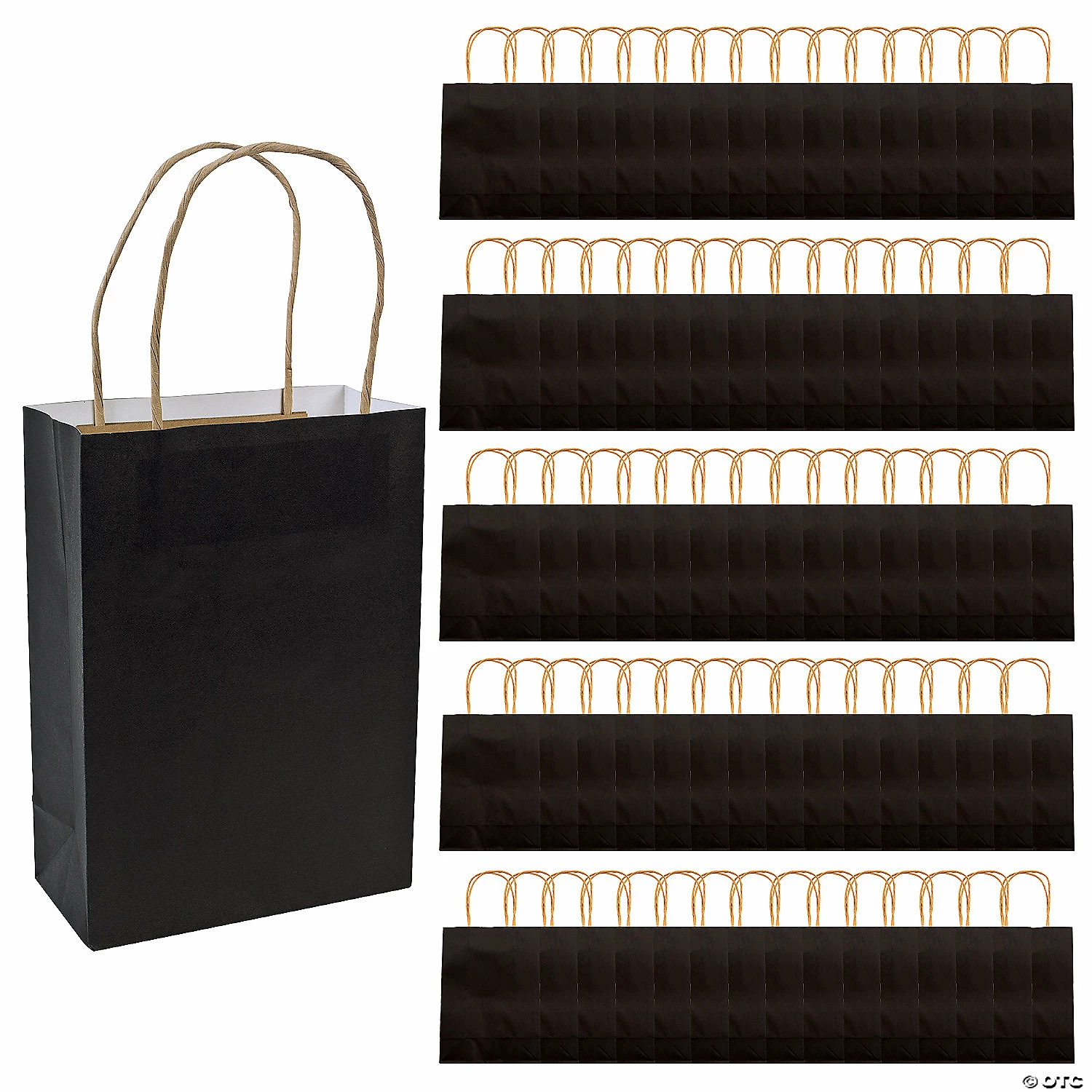 Deals 😉 6 1/2" x 9" Bulk Medium Black Kraft Paper Gift Bags - 60 Pc. 🔥