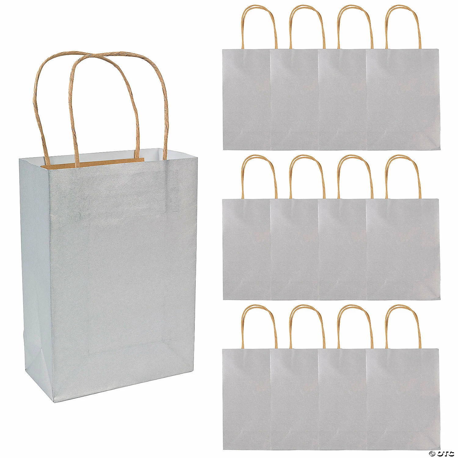 Discount β 6 1/2" x 9" Medium Kraft Paper Gift Bags - 12 Pc. π
