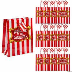 Buy 😍 7 1/2" x 9" Medium Carnival Gift Bags with Tags - 12 Pc. 🛒