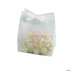 Buy ⌛ Frosted Silver Wedding Treat Bags - 48 Pc. 😀