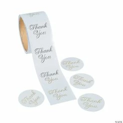 Brand new 💯 Metallic Gold Foil Thank You Stickers - 100 Pc. ⭐