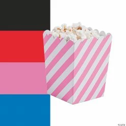 Outlet ⌛ Mini Striped Popcorn Boxes - 24 Pc. 👍