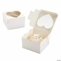 Coupon 🧨 White Heart Cupcake Boxes - 12 Pc. 👍